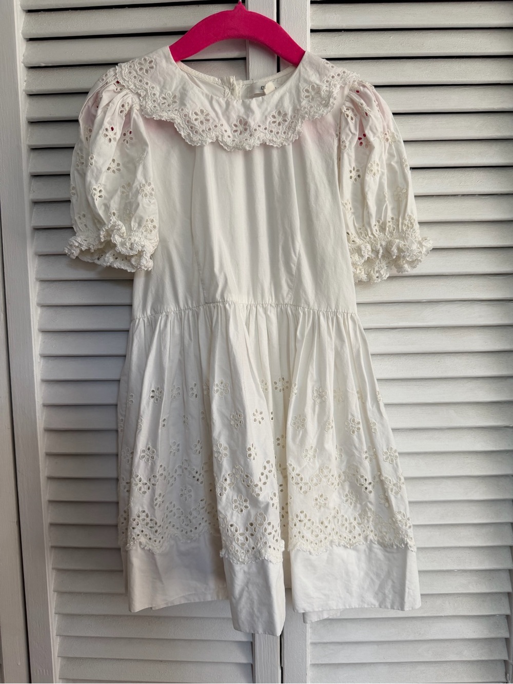 Doen girl’s white eyelet dress size 6
